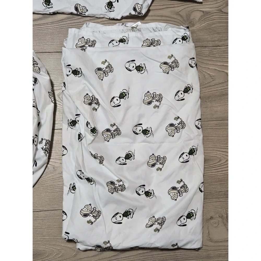 Berkshire Peanuts Snoopy Woodstock Twin Sheet Set 4pc Halloween Flat Pillowcase